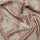 Фото Ткань портьерная F454/2 жаккард крупный вензель розово-золотистый 3 217 руб.