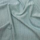 Фото легкая портьерная ткань цвет серо-голубой с вышитыми полосками по вертикали.  