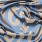 Фото ткань портьерная цвет синий с бронзовым.