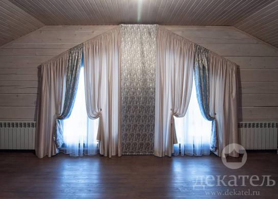 Фото шторы для комнаты отдыха загородного дома 2015
