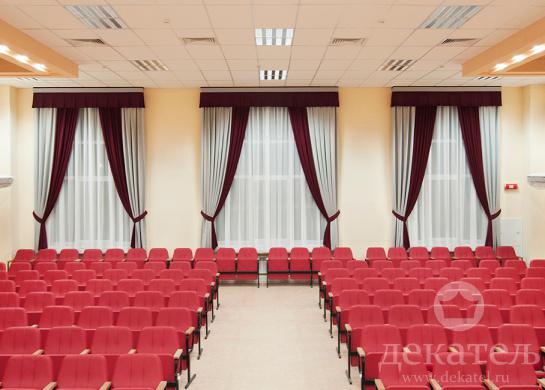 Фото шторы для актового зала детского лагеря им. Ю.А. Гагарина 