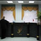 Фото штор в зоне ресепшн гостиницы "Северная" г. Новосибирск