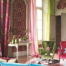 Ткани для оформления окон гостиной от Designers Guild. 2014. Фото.