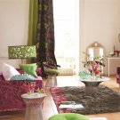 Ткани для оформления окон гостиной от Designers Guild. 2014. Фото.