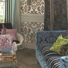 Ткани для оформления окон гостиной от Designers Guild. 2014. Фото.
