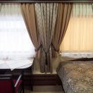 Фото текстильное оформление спальни внутри вагона ОАО РЖД