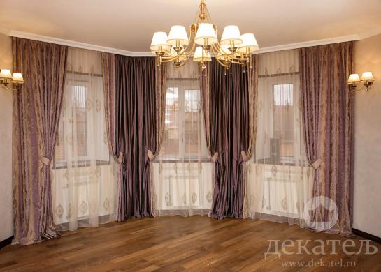Фото штор для классической гостиной 2015