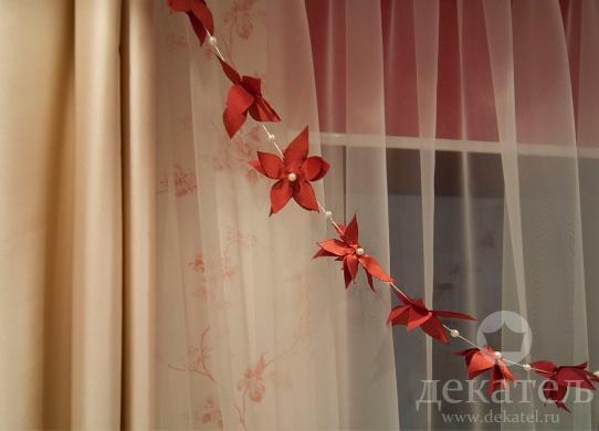Оригинальный декор для штор в девичью детскую