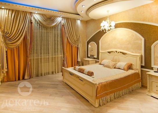 Классические шторы для спальни фото