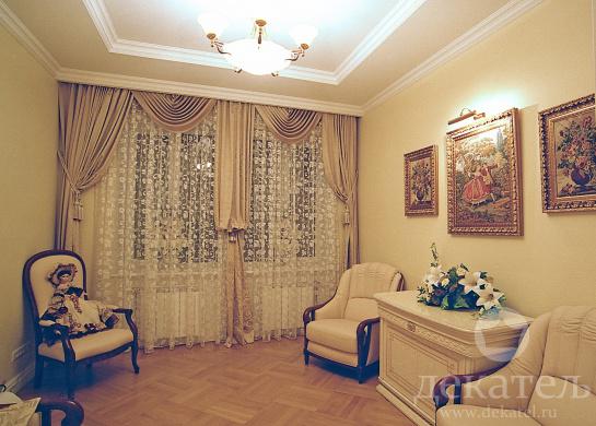Шторы в кабинет. Чистая классика. Фото