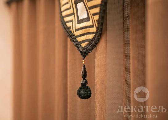 Фото декоративной отделки римской шторы