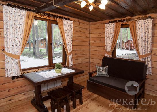 Фото шторы для кухни базы отдыха "Сказка Алтая" 