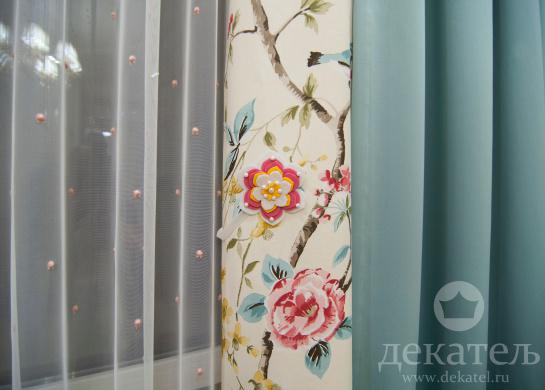 Фото фрагмент штор для детской комнаты девочки 2016 
