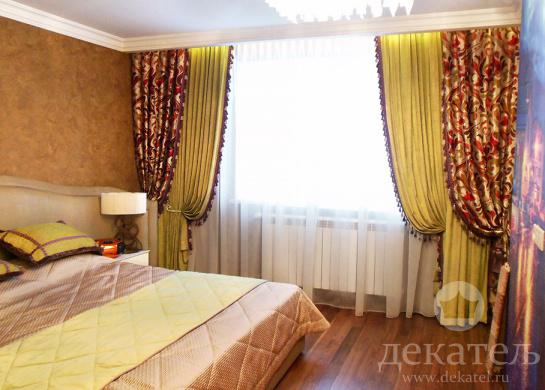 Фото текстильное оформление спальни в неоклассическом стиле 2017