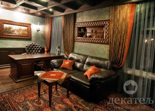 Фото штор для классического кабинета 2020